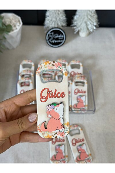 Baykuş Craft Mimarlık هدية مولود جديد منقوشة ثلاثية الأبعاد مغناطيس فتاحة أطف...