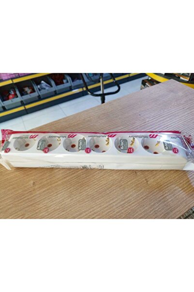 Mutlusan Ri-tech Altılı Çocuk Korumalı Topraklı Grup Priz Klemensli (KABLOSUZ)