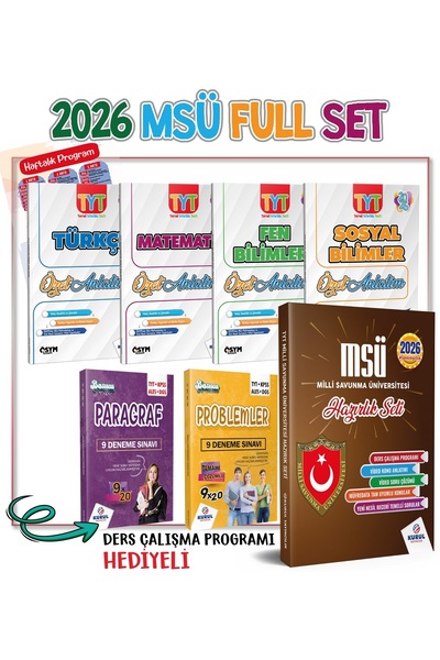 Kurul Yayıncılık 2026 MSÜ Hazırlık Seti Konu Anlatımlı Hediyeli