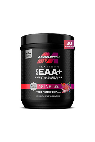 MUSCLETECH مسحوق بلاتينيوم إي إيه إيه، أحماض أمينية أساسية لاستعادة العضلات - نكهة الفواكه (30 حصة)