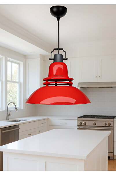 HOMİNG Homing Kırmızı Büyük Boy Endüstriyel Metal Sarkıt 241713