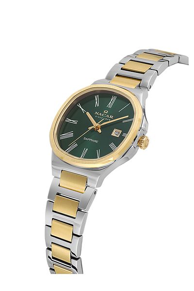 Nacar Sapphire Glass Classic Silver - Gold Women's Watch Nc33-398377-Cnm