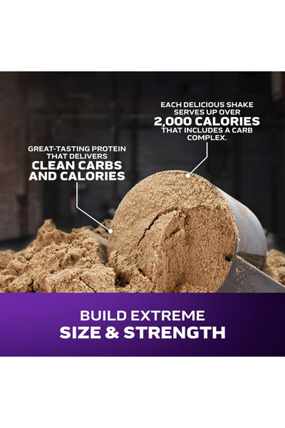 MUSCLETECH MassTech Extreme 2000 Mass Gainer لزيادة الكتلة العضلية وزيادة حجم العضلات - ميلك شيك الفانيليا - 7 أرطال