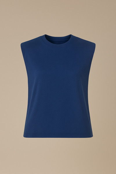 poupee Padded Sleeveless Combed Cotton Women's Blouse, Sleeveless T-Shirt, Women's T-Shirt, Padded T-Shirt, Knitted Women's T-Shirt
