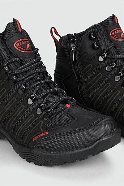 Dakırs Ανδρικές χειμερινές μπότες αδιάβροχες μαύρες με φερμουάρ και αντιολισθητική σόλα