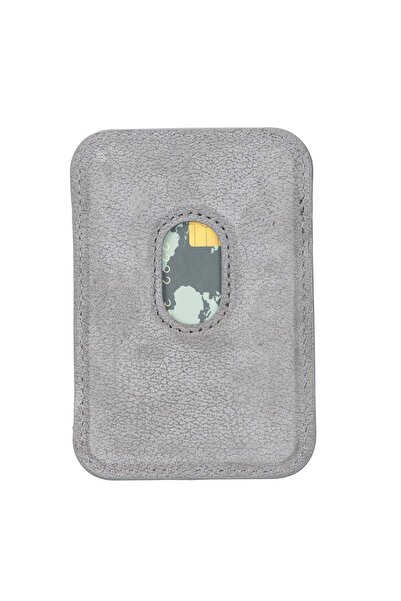 PLM Maggy Leather Card Holder Rst9Ef Gray