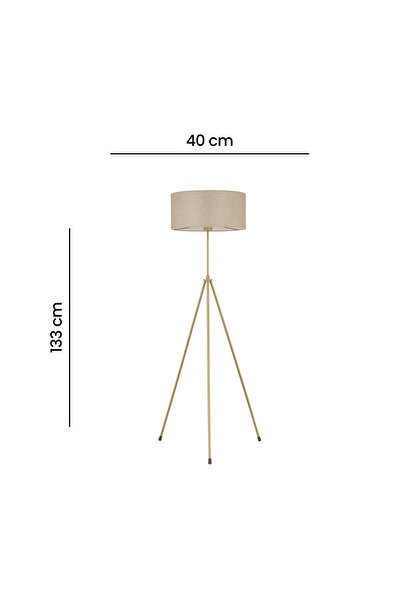 NisaLuce Nisa Luce Piramit Metal Lambader – Antik Ayak / Sütlü Kahverengi Başlık