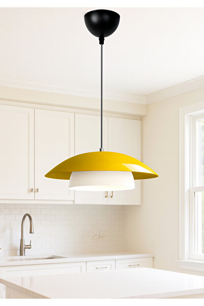 HOMİNG Homing Luna İskandinav Tarz Metal Sarkıt Sarı-Beyaz 241760