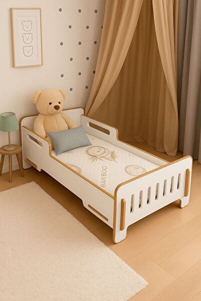 Industrial Living Çocuk yer yatağı-çocuk bazası - 140x70cm - Bebek ve çocuk karyolası -MDF - BEYAZ