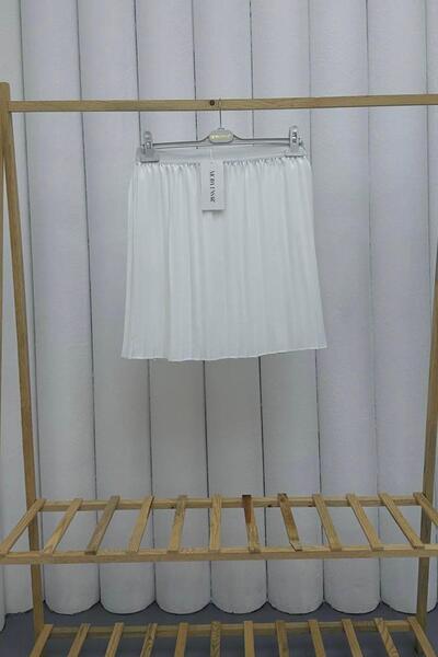 Modaensarbutik Piliseli Etek İçlik-SİYAH