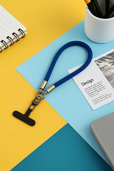 excarpin Tüm Telefon Modellerine Uyumlu Çok Amaçlı Bilek Askı İpi Mavi