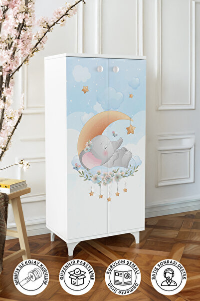hediye kapında Minik Rüyacı 3 Raflı Çocuk Odası Oyuncak Dolabı Çok Amaçlı Bas...