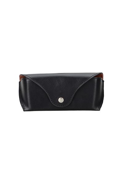 PLM Roan Leather Glasses Case RST1 Black