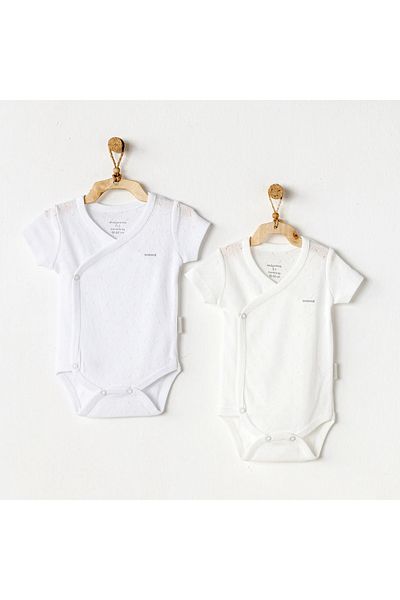 andywawa Ac25643 Cuddly Bunny Bear 2-Piece Bodysuit White-Ecru
