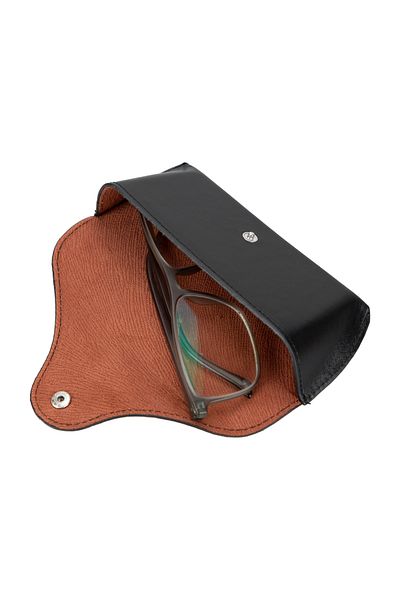 PLM Roan Leather Glasses Case RST1 Black