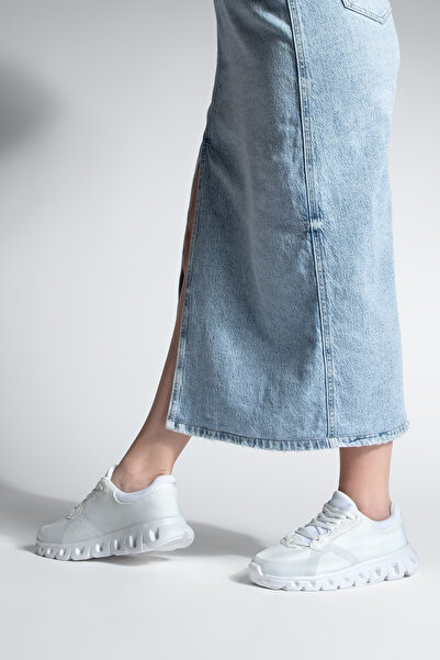 Marjin Γυναικεία αθλητικά παπούτσια Eva Sole Knit Knit Running and Walking Αθλητικά παπούτσια Fenlas White