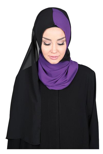 Ayşe Tasarım Double Color Practical Chiffon Shawl,Ps-102