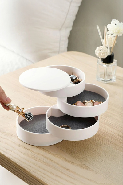 Mutfak Köşesi Perle 4-Eye Jewelry Organizer - Stylish Jewelry and Jewelry Storage Box - Organizer