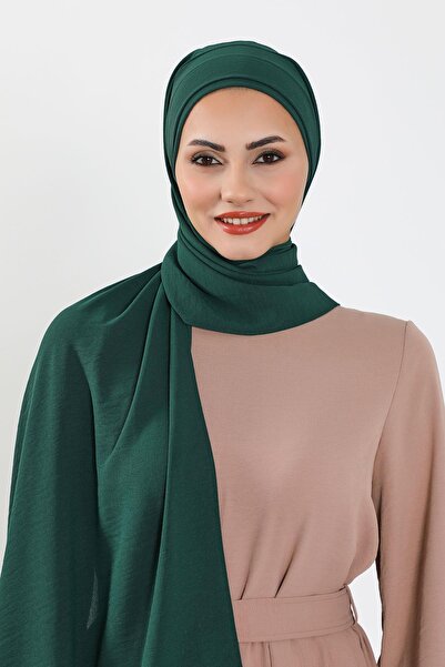 Aisha's Design Σάλι Aerobin με πλισέ σχέδιο, CPS-93, Σκούρο πράσινο