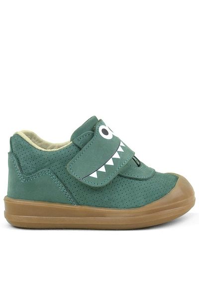 Rakerplus Dino Genuine Leather Green High Top Baby Shoes