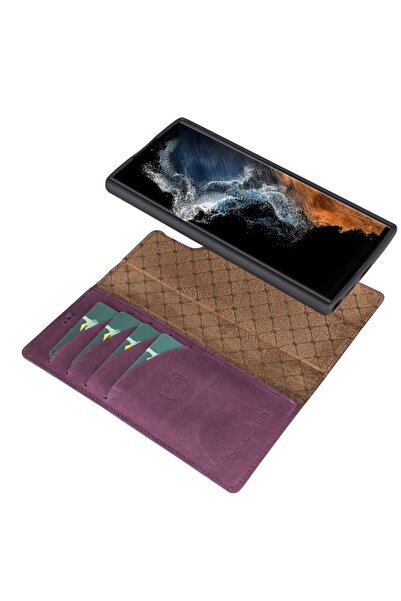 Bouletta Samsung Galaxy S22 Ultra Compatible Leather Wallet Case Cz7