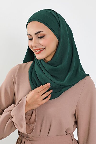 Aisha's Design Σάλι Aerobin με πλισέ σχέδιο, CPS-93, Σκούρο πράσινο