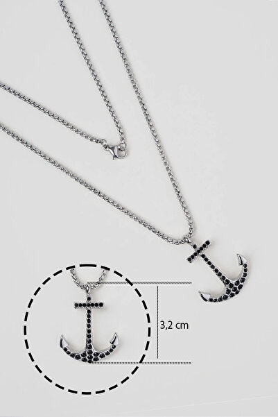 So CHIC... Çapa Figürlü Çelik 60 Cm Erkek Kolye