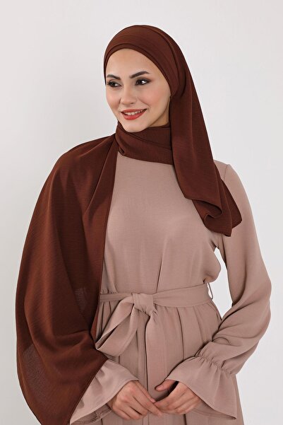 Aisha's Design Σάλι Aerobin με πλισέ σχέδιο, CPS-93, καφέ