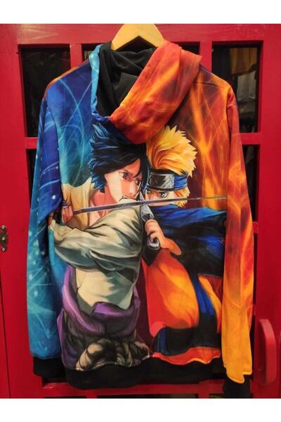 TEEMOOD PIRATE PARROT Naruto Sasuke Uchiha Itachi Anime Naruto Kapüşonlu Sweatshirt
