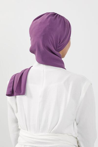Aisha's Design Aerobin Fabric Ready-Made Turban with Accessories, Ht-94, Purple 2