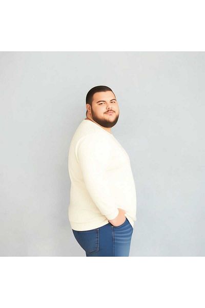 sngl Men's Plus Size Oversize Long Sleeve V Neck T-Shirt 3XL 4XL 5XL 6XL 7XL 8XL 9XL
