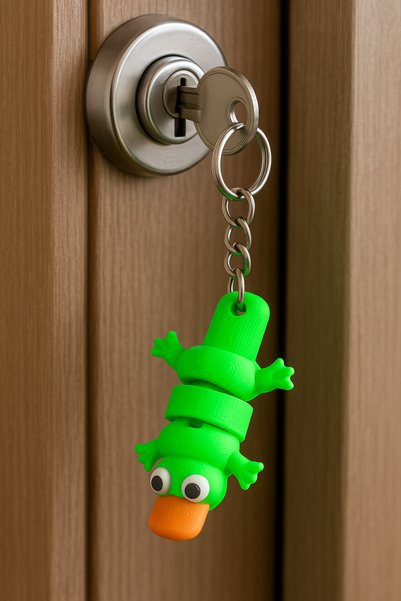 NBShop Ornithorncap Keychain – Cute Keychain & Bag Accessory with Movable Body