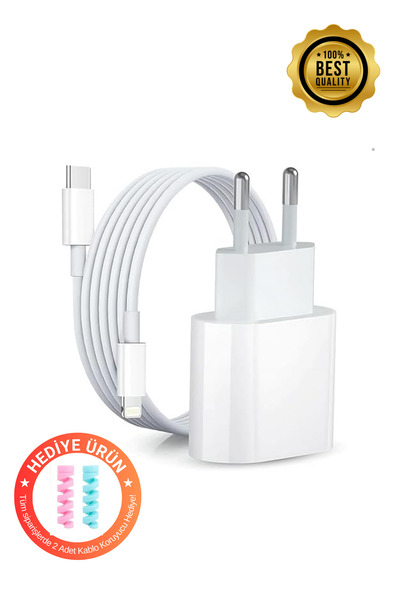 WUNİT Iphone Tüm Cihazlar Ile Uyumlu Hızlı Şarj Seti Adaptör(TYPE-C) Şarj Kablosu (TYPE-C/LİGTNİNG)w.
