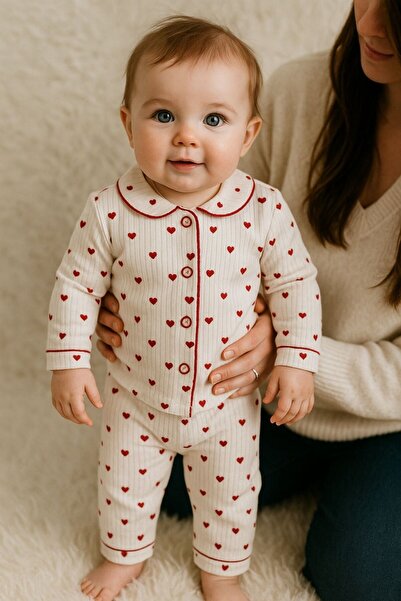 anne dokunuşu gibi KUZUM BEBE Kalp Figürlü Organik Yenidoğan Fitilli Kumaş Kı...