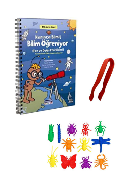 Brain Games Böcekler Eğitici Materyal Karınca Çok Bilmiş Bilim Öğreniyor Kitaplı Set (Cımbız Hediyeli)