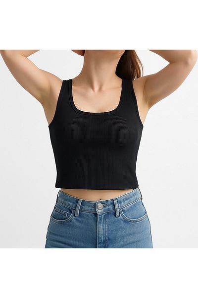 mamizya Twill Camisole Halterneck Crop