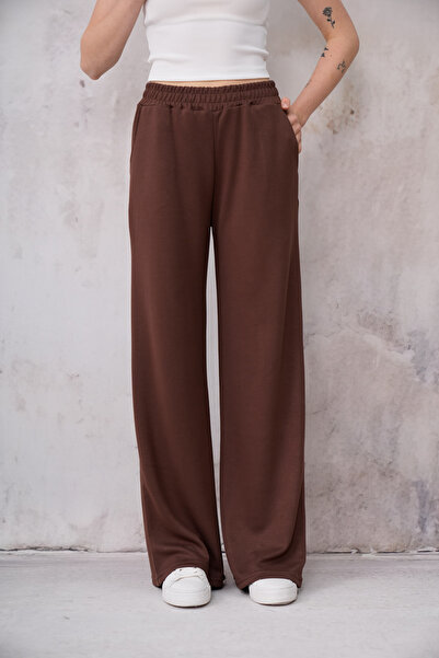 PONÇİK Kadın Geniş Pantolon Modal Kumaş