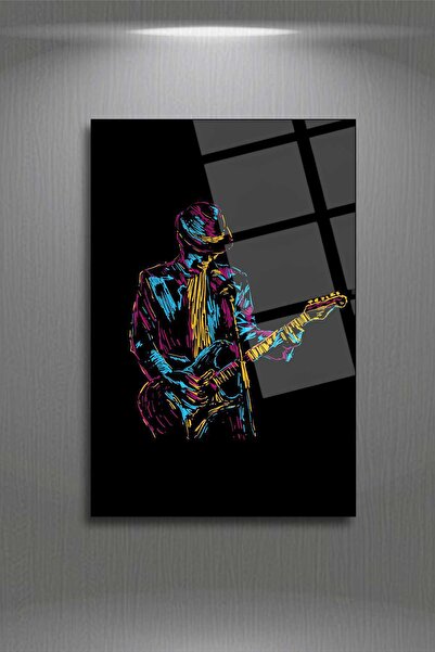 HMDS CONCEPT Gitar Çalan Adam Tablosu, Cam Tablo 263