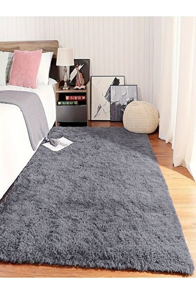 KEVLİNE SOFT DECOR Pufyy Yumuşak Dokulu Tüylü Makinede Yıkanabilir Kaymaz Tab...