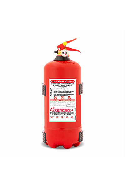 İNTERFORM 2 Kg ABC Kuru Kimyevi Tozlu Yangın Söndürme Tüpü