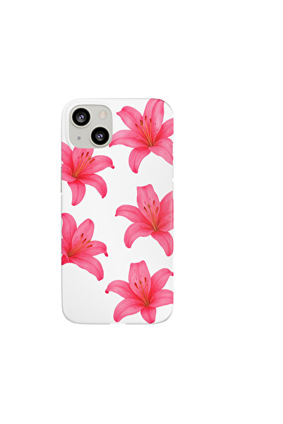 HyperAge حافظة Apple iPhone 13 / 14 بتصميم زنبق مطبوعة من الداخل وغطاء سيليكو...