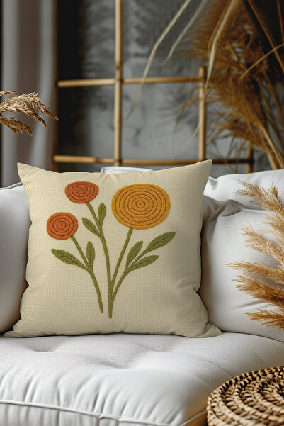 Belle Benoit Set of 2 Embroidery Patterned, Double-Sided Printed, Decorative Throw Pillow Case – Bohemian Style, Zippered