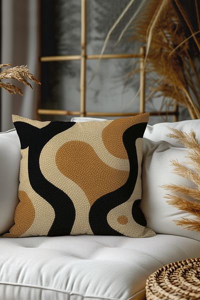 Belle Benoit Set of 2 Embroidery Patterned, Double-Sided Printed, Decorative Throw Pillow Case – Bohemian Style, Zippered