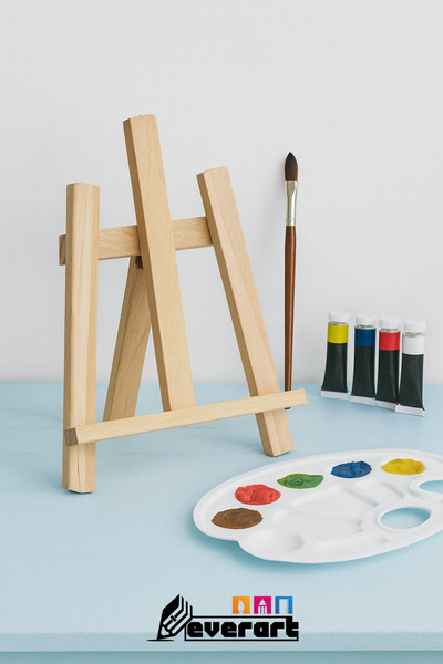 everart Masa üstü ahşap şövale kayın ağacı en 29 boy 38 cm