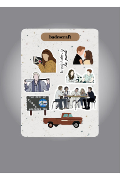 badescraft Alacakaranlık Sticker Set- Twilight Sticker- Kitap ve Film Sticker...