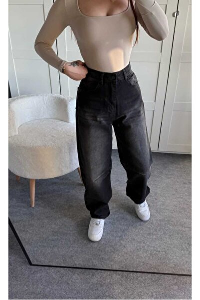 Semesia Kemer Tokalı Baggy Jean