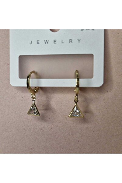 Ivory Pearl Tiny Earrings with Triangular Stones