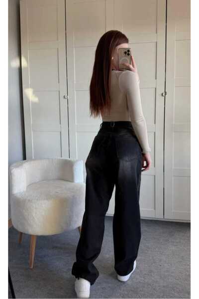 Semesia Kemer Tokalı Baggy Jean