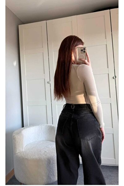 Semesia Kemer Tokalı Baggy Jean
