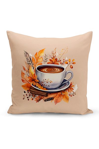 Bertille Home Autumn Series - Double Sided Digital Printed Throw Pillow Cover (Halloween Pity Cushion Cover)